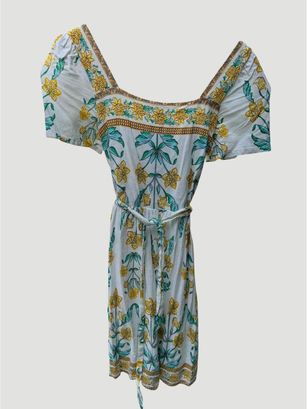 Draper James RSVP Women's Floral Puff Sleeve Tie Waist Dress Size S - Picture 2 of 7